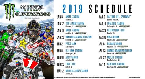 ama supercross 2019 schedule.